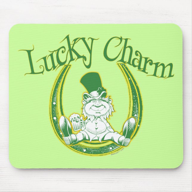 Alfombrilla De Ratón Leprechaun afortunado Mousepad del encanto (Frente)