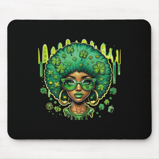 Alfombrilla De Ratón Leprechaun Black St Patric (Frente)
