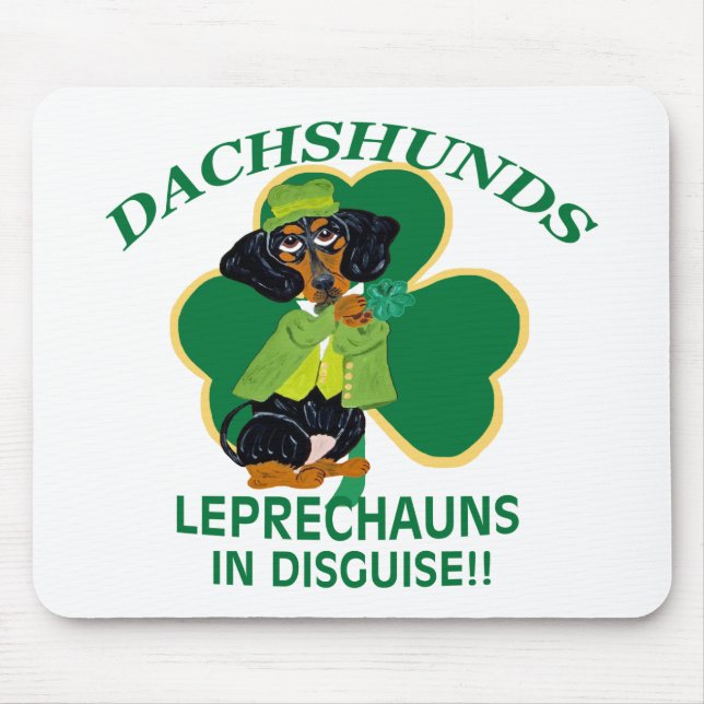 ALFOMBRILLA DE RATÓN LEPRECHAUN DEL DACHSHUND (Frente)