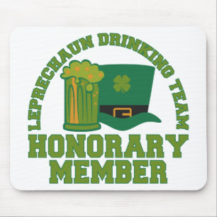 Alfombrilla De Ratón Leprechaun Drinking Team mousepad