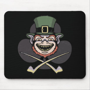 Alfombrilla De Ratón Leprechaun malvado afortunado