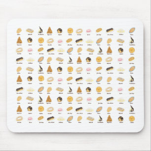 Alfombrilla De Ratón Les Pâtisserie Françaises acuarela