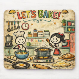 Alfombrilla De Ratón Let’s Bake! Kitchen Mousepad