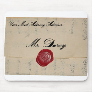 Alfombrilla De Ratón Letra de amor de Sr. Darcy Regency Mousepad