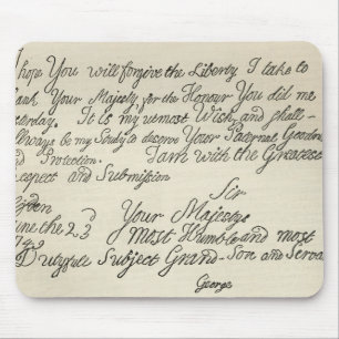 Alfombrilla De Ratón Letra de George III a su abuelo