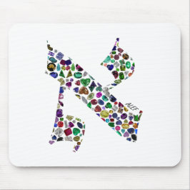 Alfombrilla De Ratón Letra hebrea ALEF hecha con guijarros