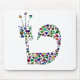 Alfombrilla De Ratón Letra hebrea 'TET' hecha con diamantes