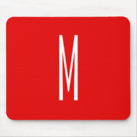 Letra inicial monograma estilo moderno rojo blanco