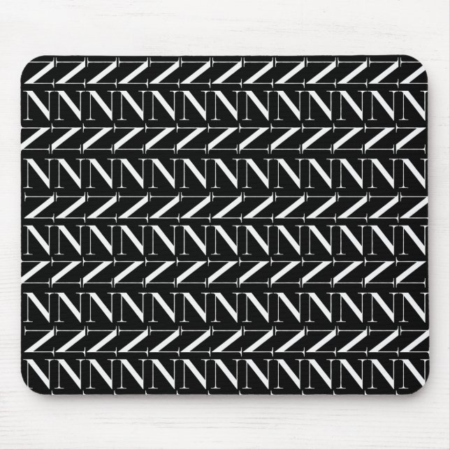 Alfombrilla De Ratón Letra inicial monograma N (Frente)