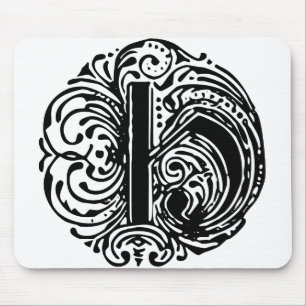 Alfombrilla De Ratón Letra monarquia "H"