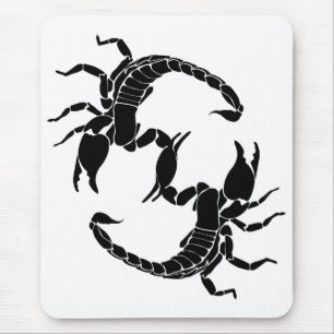 Alfombrilla De Ratón Letra negra y blanca S - Dos Scorpions