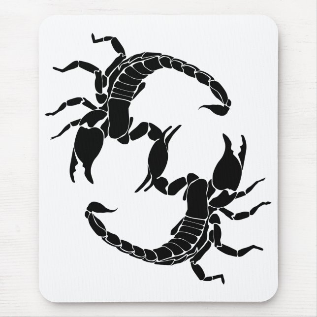 Alfombrilla De Ratón Letra negra y blanca S - Dos Scorpions (Frente)