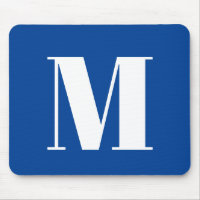 Letra profunda azul inicial monograma moderno esti