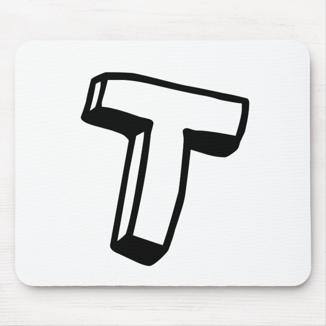 Alfombrilla De Ratón Letra T (Frente)