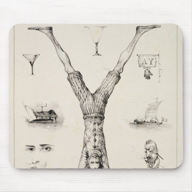 Alfombrilla De Ratón Letra Y de una cartilla del alfabeto (Frente)