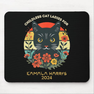 Alfombrilla De Ratón Letras de gato para gato sin hijos vintage