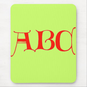 Alfombrilla De Ratón Letras para el teclado del ratón ABC