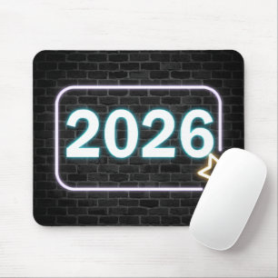 Alfombrilla De Ratón Letrero de neón en ladrillo para 2026