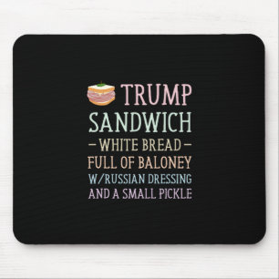 Alfombrilla De Ratón Letrero De Sandwich Anti Trump Divertido