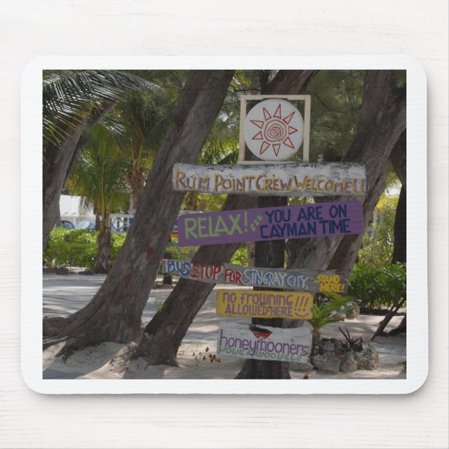 Alfombrilla De Ratón Letrero Rum Point Grand Cayman (Frente)