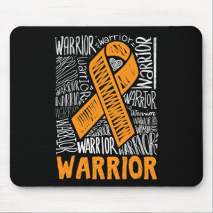 Alfombrilla De Ratón Leucemia Cáncer de Sangre Guerrero Naranja Ribbon