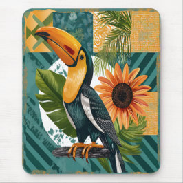 Alfombrilla De Ratón Leuchtender Tukan in tropischer Harmonie