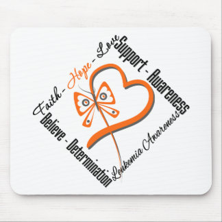 Alfombrilla De Ratón Leukemia Faith Hope Love Butterfly
