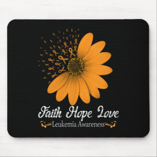 Alfombrilla De Ratón Leukemia Faith Hope Love Naranja Ribbon Cance sang