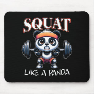 Alfombrilla De Ratón Levantamiento de pesas de panda Fitness divertido