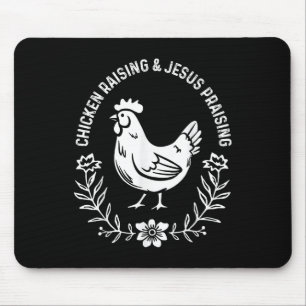 Alfombrilla De Ratón Levantamiento De Pollos Y Jesús Elogiando A Vintag