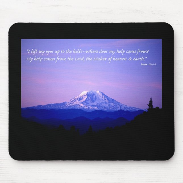 Alfombrilla De Ratón Levanto mis ojos a las colinas (Frente)