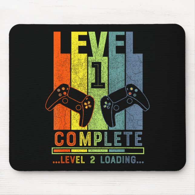 Alfombrilla De Ratón Level 1 Complete Gamer Gift 1 Years Wedding Annive (Frente)