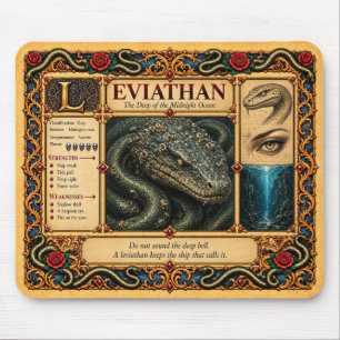 Alfombrilla De Ratón Leviatán, Arte de Bestiario Medieval