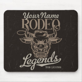 Alfombrilla De Ratón Leyendas personalizadas de rodeo en el viejo oeste