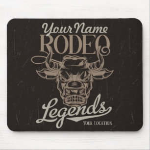 Alfombrilla De Ratón Leyendas personalizadas de rodeo en el viejo oeste