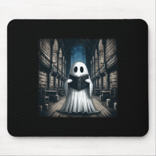 Alfombrilla De Ratón Leyendo libro bibliotecario de Halloween de la Bib