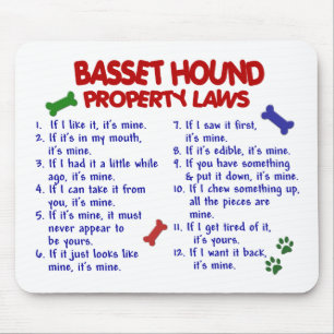 Alfombrilla De Ratón Leyes 2 de la propiedad de BASSET HOUND