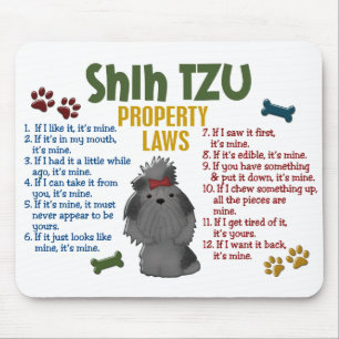 Alfombrilla De Ratón Leyes 4 de la propiedad de Shih Tzu
