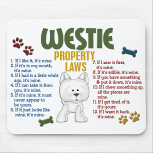 Alfombrilla De Ratón Leyes 4 de la propiedad de Westie