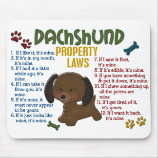 Alfombrilla De Ratón Leyes 4 de la propiedad del Dachshund