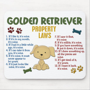 Alfombrilla De Ratón Leyes 4 de la propiedad del golden retriever