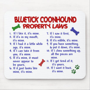 Alfombrilla De Ratón Leyes de propiedad 2 de BLUETICK COONHOUND