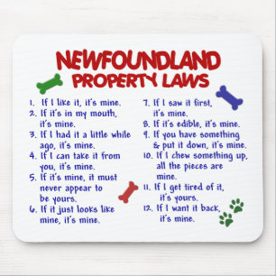 Alfombrilla De Ratón Leyes de propiedad NEWFOUNDLAND 2
