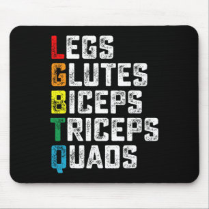 Alfombrilla De Ratón Lgbtq Legs Glutes Biceps Triceps Quads Gym Funny G