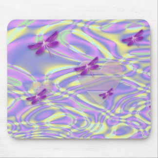 Alfombrilla De Ratón Libélulas y corazones