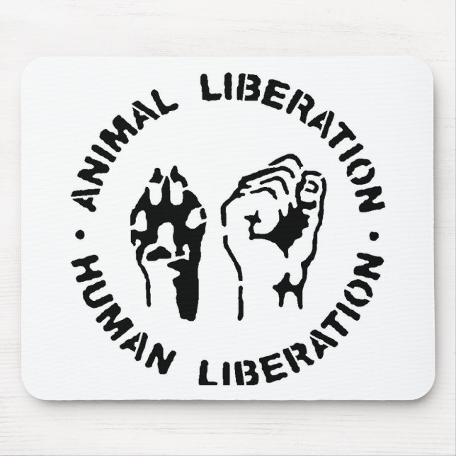 Alfombrilla De Ratón Liberación animal - liberación humana (Frente)