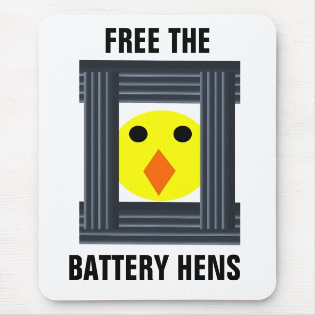 Alfombrilla De Ratón Liberar La Batería Hens Mousepad (Frente)
