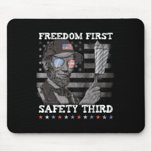 Alfombrilla De Ratón Libertad Primero Seguridad Tercero Fuegos Artifici
