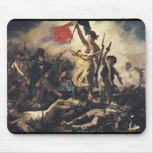 Alfombrilla De Ratón Libertad que lleva a la gente de Eugene Delacroix