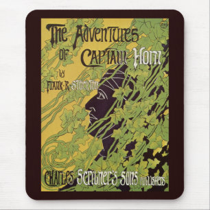 Alfombrilla De Ratón Libro Antiguo Art Nouveau, Aventuras del Capitán H